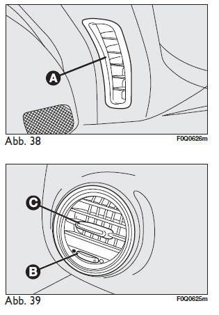 Seitliche, ausrichtbare luftdüsen und-auslässe