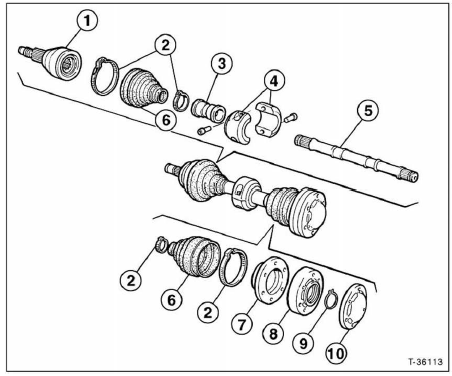 Rechte gelenkwelle 1,8-/2,0-l-motor